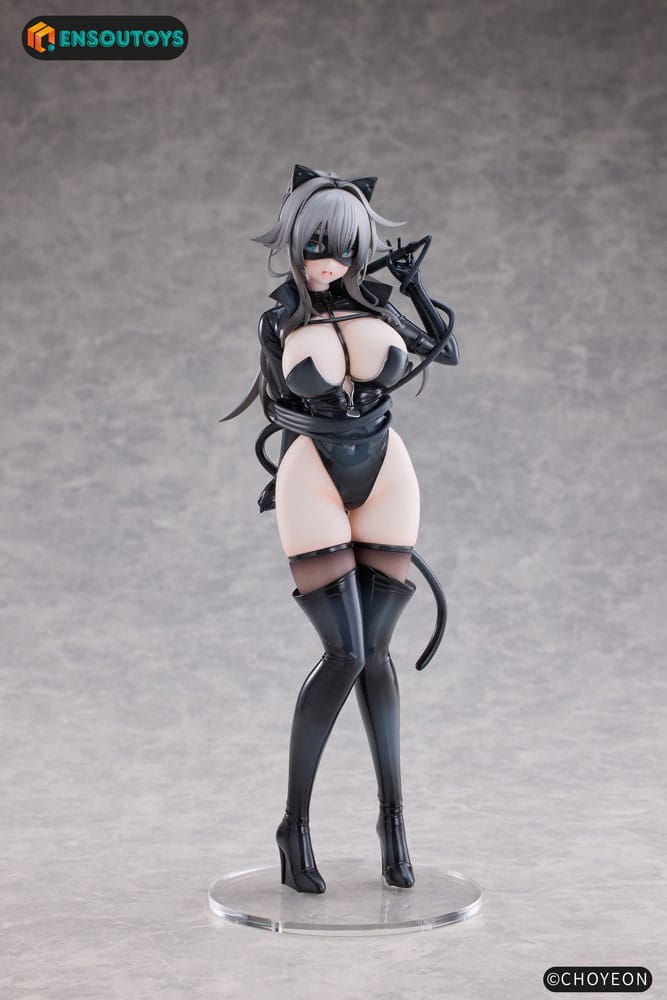 K Pring Original Character Statue 1/6 Cat Woman Happy-chan Different Color Edition 27 cm