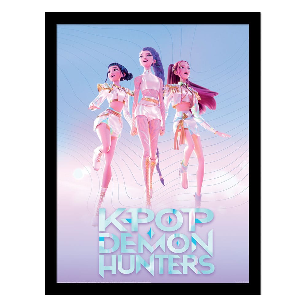 KPop Demon Hunters Collector Print Framed Poster Trio