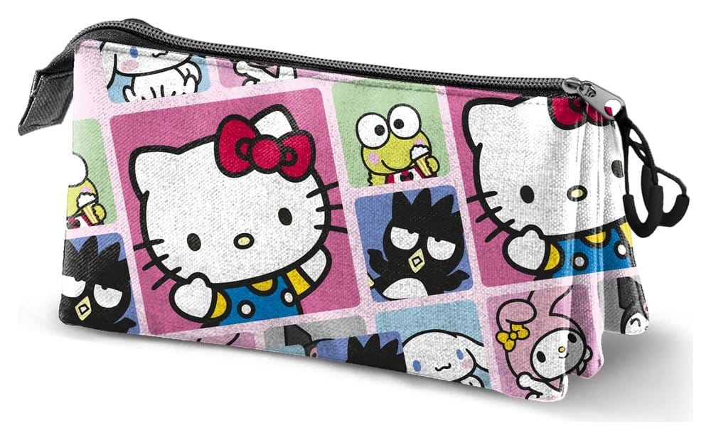 Sanrio Triple Pencil case Hello Kitty Panels Multicolour