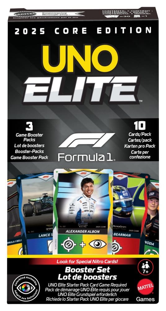 Formula 1 UNO Card Game Elite F1 Booster-Set