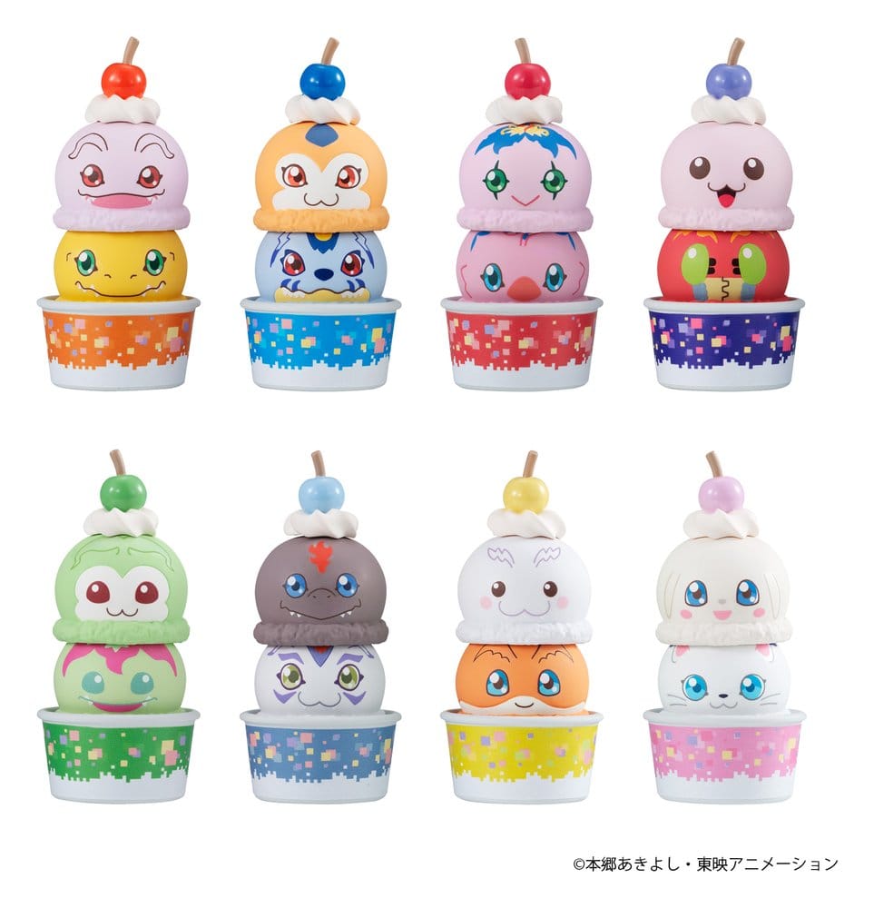 Digimon Adventure Tsumichen Stack up & Change Minifigures 8 cm Blind Box Display (8) (Repeat)