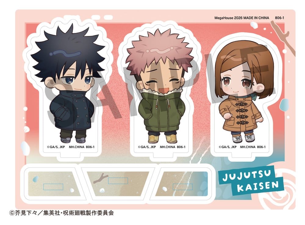 Jujutsu Kaisen Buddycolle Acrylic Stand 5th Anniversary C Megumi Fushiguro, Yuji Itadori & Nobara Kugisaki 10 cm