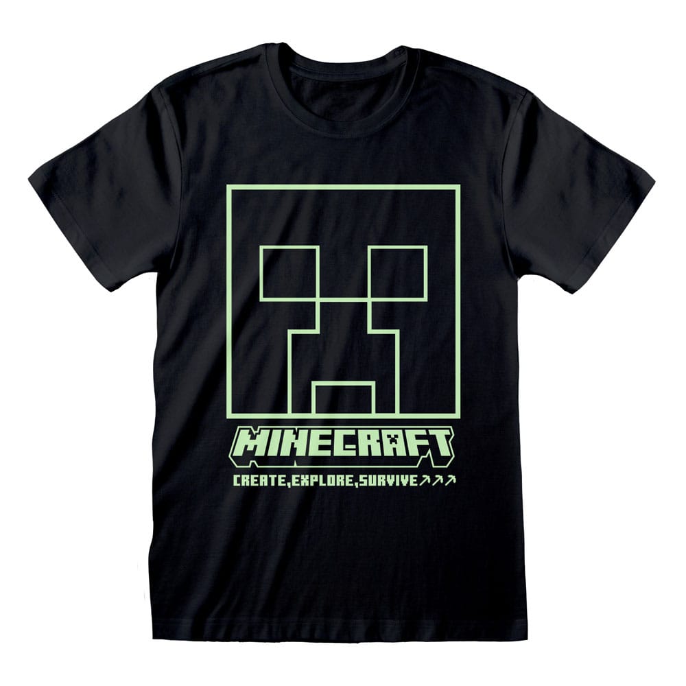 Minecraft T-Shirt Glow in the Dark Size M