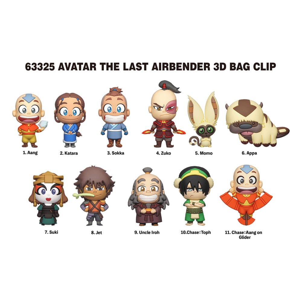 Avatar: The Last Airbender 3D PVC Bag Clips Series 1 Display (24)