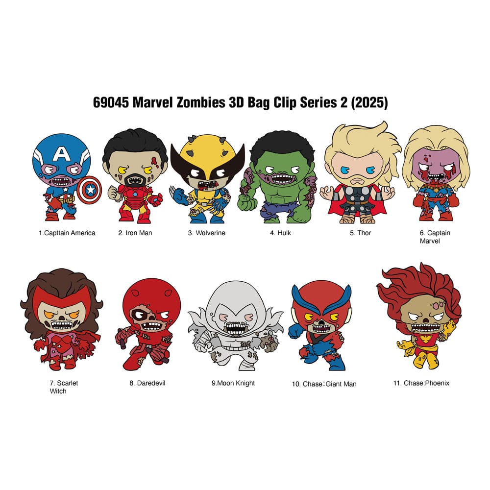 Marvel PVC Bag Clips Series 2 Zombies Display (24)
