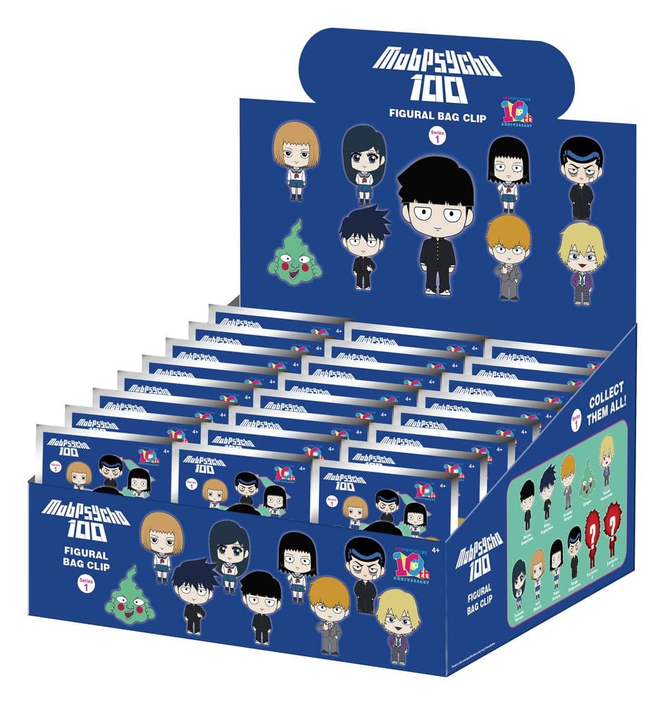 Mob Psycho 100 3D PVC Bag Clips Series 1 Blind Bag Display (24)