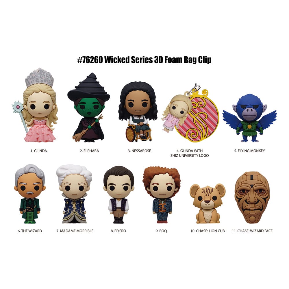 Wicked 3D Foam Bag Clips Series 1 Display (24)