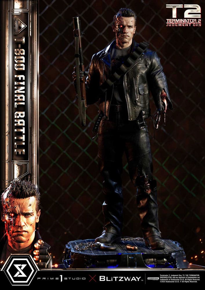 Terminator 2 Museum Masterline Series Statue 1/3 T-800 Final Battle Regular Version 75 cm