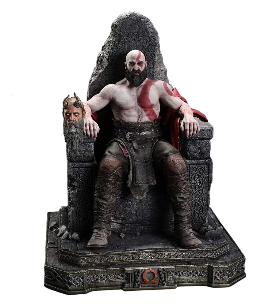 Throne Legacy God of War Series Statue 1/3 Ragnarok Master Thyself Kratos 67 cm