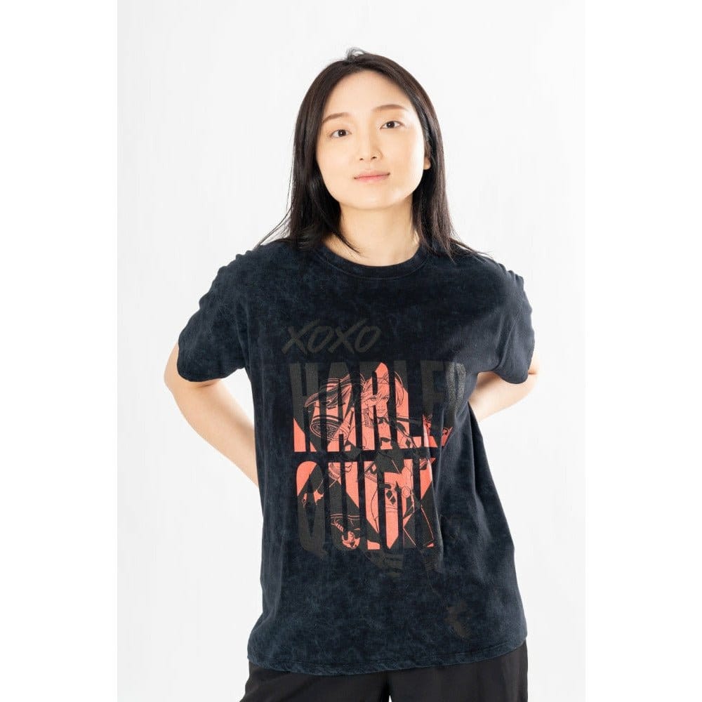 DC Comics T-Shirt Harley Quinn Acid Wash Xoxo Size M
