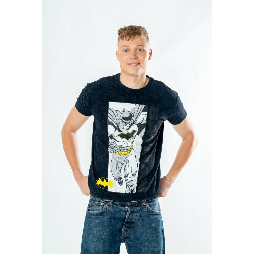 Batman T-Shirt Comic Acid Wash Size XL