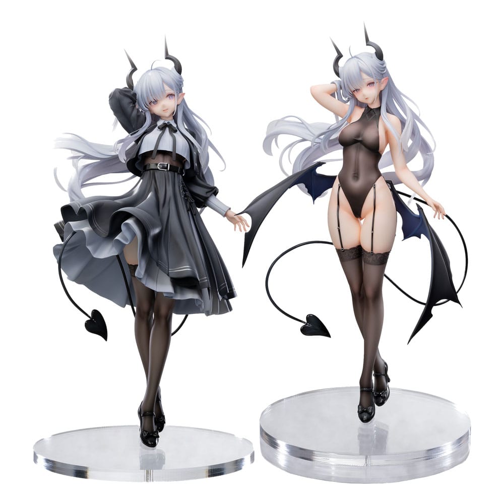Original Character Fantasias Series Statue 1/6 set of 2 Thea-chan Apprentice Succubus Ver. (Regular Outfit & Underwear Edition) 29 cm