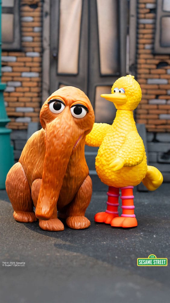 Sesame Street ReAction Action Figures 2-Pack Big Bird and Mr. Snuffleupagus 10 cm