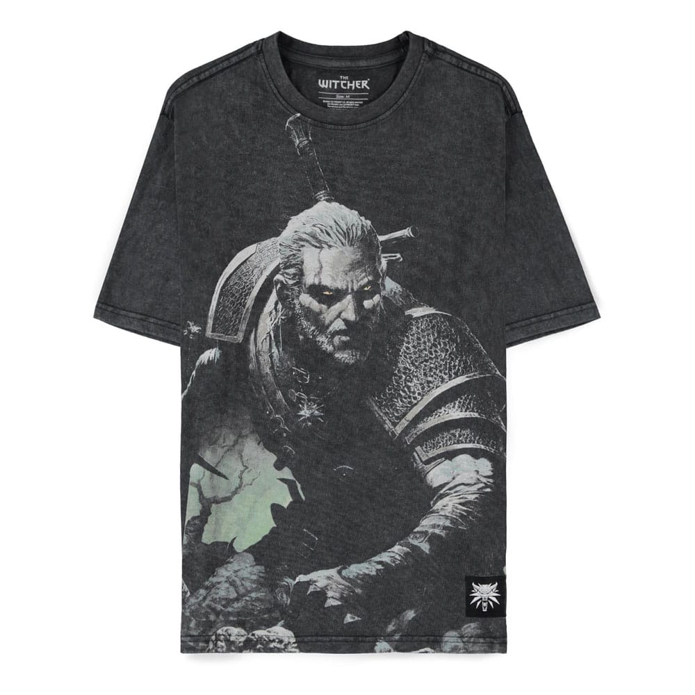 The Witcher Wild Hunt T-Shirt Geralt Washed Size L