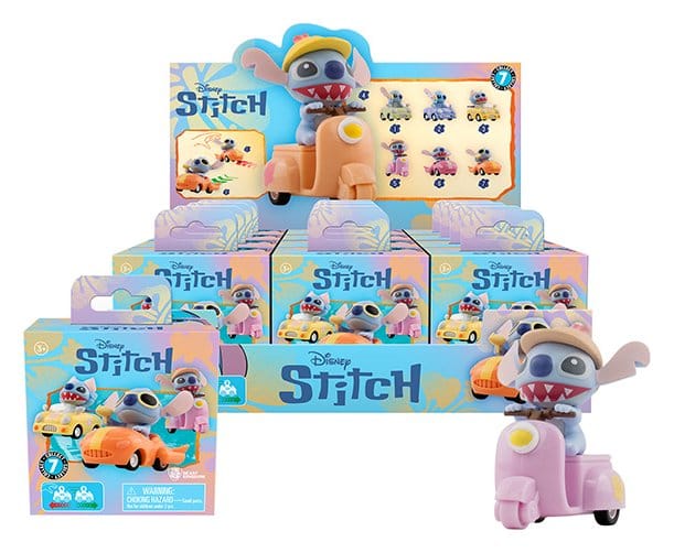 Disney Zoom Hero Pullback Vehicles with Figures Lilo & Stitch Series 2 Blind Box Display (12)