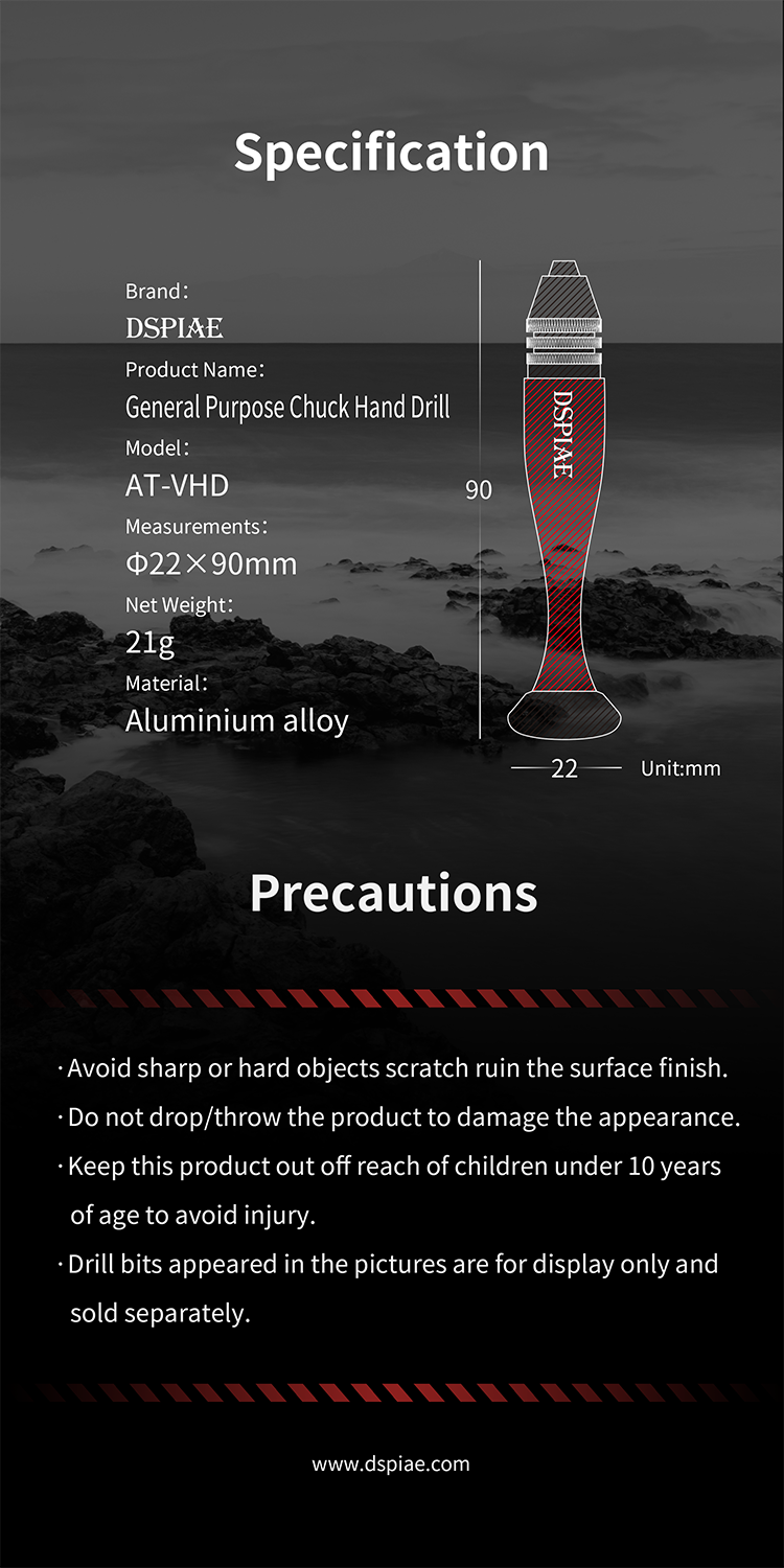 DSPIAE AT-VHD Universal Pin Vise Handle