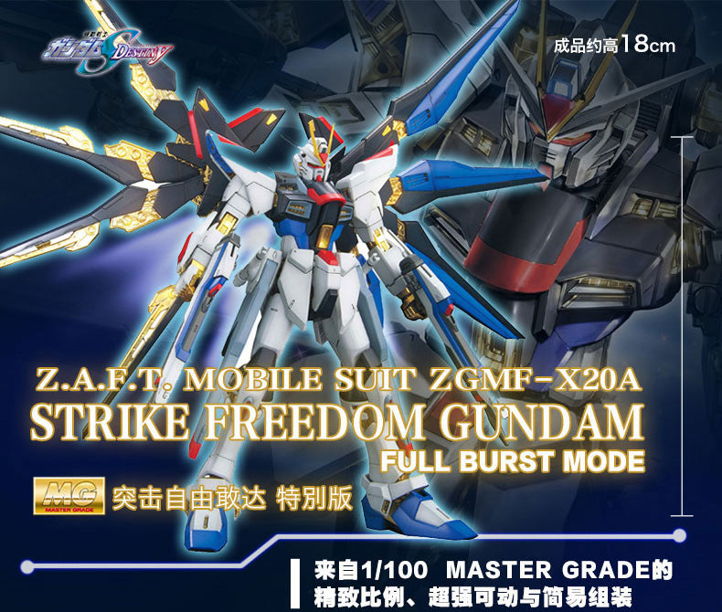 MG ZGMF-X20A Strike Freedom Gundam Full Burst Mode 1/100