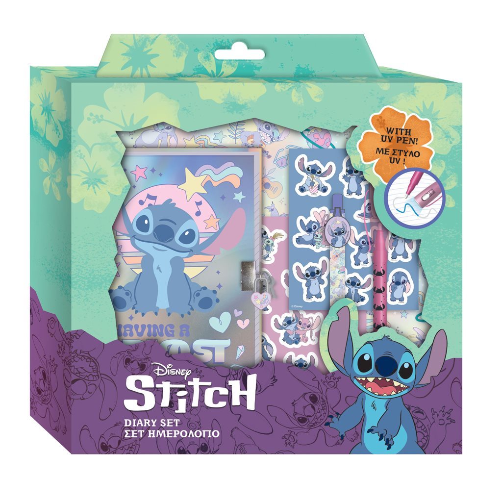 STITCH - Gift Box Diary with lock + accessories