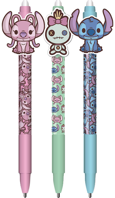 STITCH & ANGEL - Head Topper Erasable Gel Pen (Display of 36 pcs)