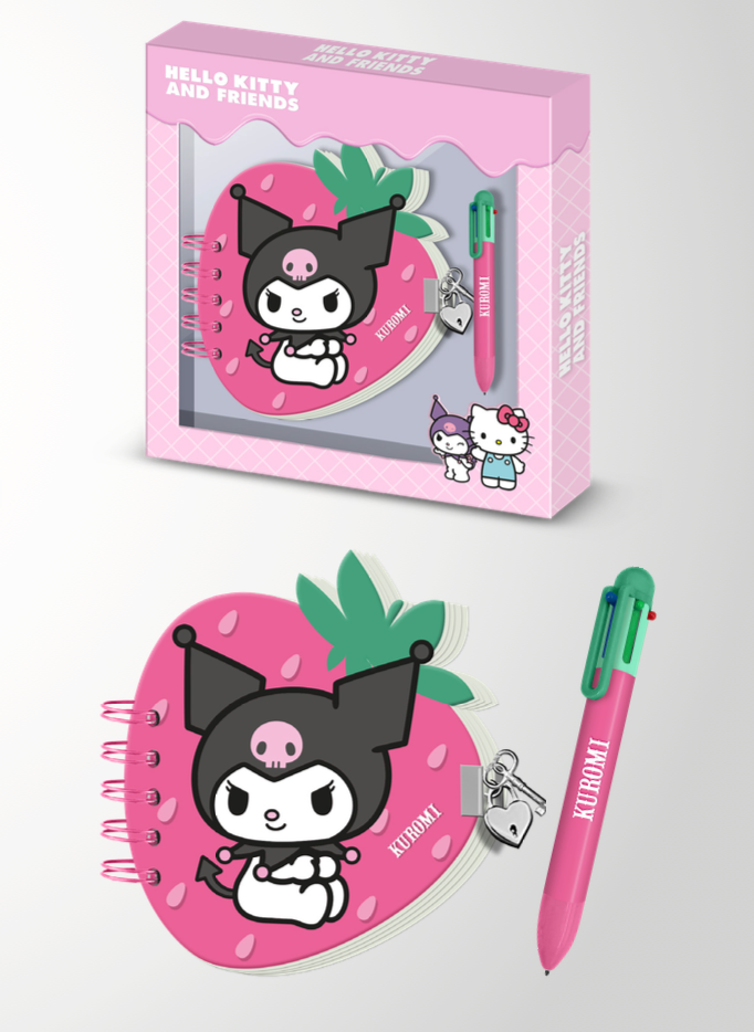 KUROMI - Strawberry - Gift Box - Diary + Pen