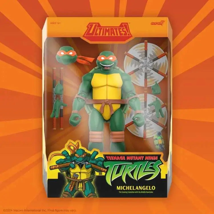 TMNT ULTIMATES! W12 MICHELANGELO ANIMATED 2003 AF