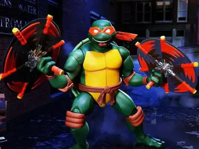 TMNT ULTIMATES! W12 MICHELANGELO ANIMATED 2003 AF