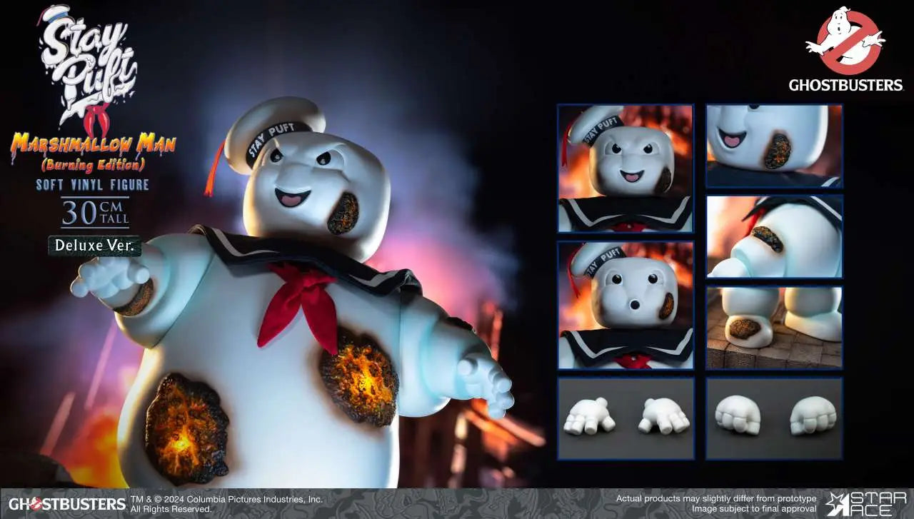 GHOSTBUSTERS STAY PUFT MARSHMALLOW MAN BURNING DELUXE EDITION AF