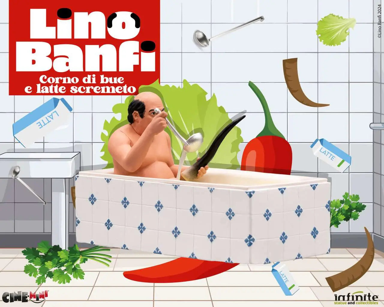 LINO BANFI CORNO DI BUE E LATTE SCREMETO CINEMINI PVC