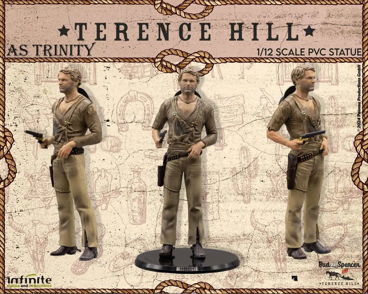 TERENCE HILL AS TRINITY 1/12 PVC STATUE