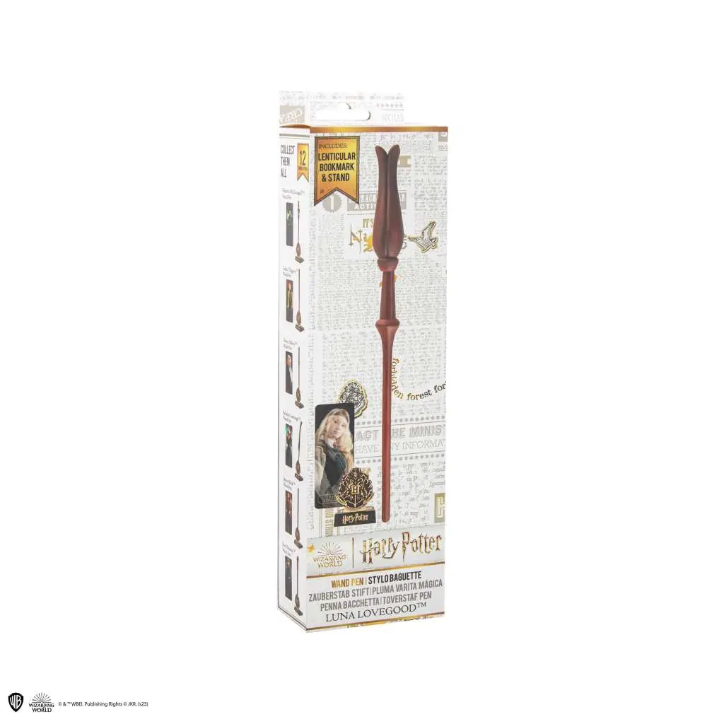 HARRY POTTER LUNA WAND PEN IN STAND