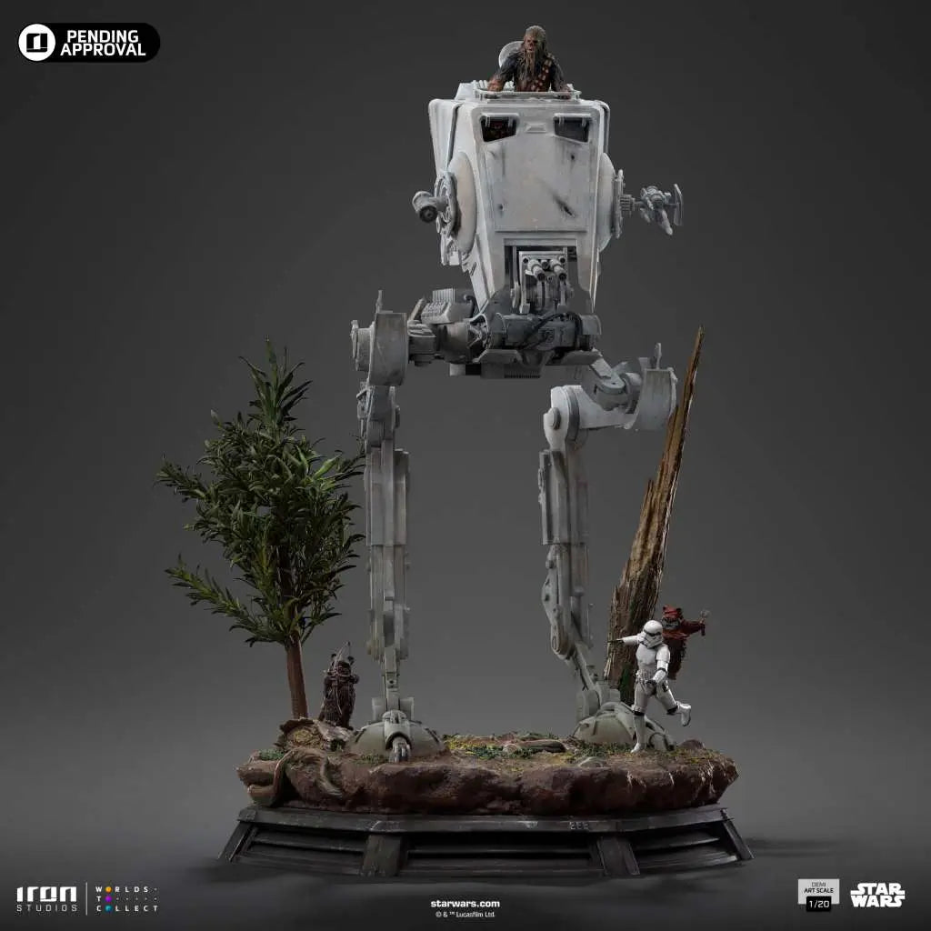 STAR WARS AT-ST AND CHEWBACCA 1/20 STATUE