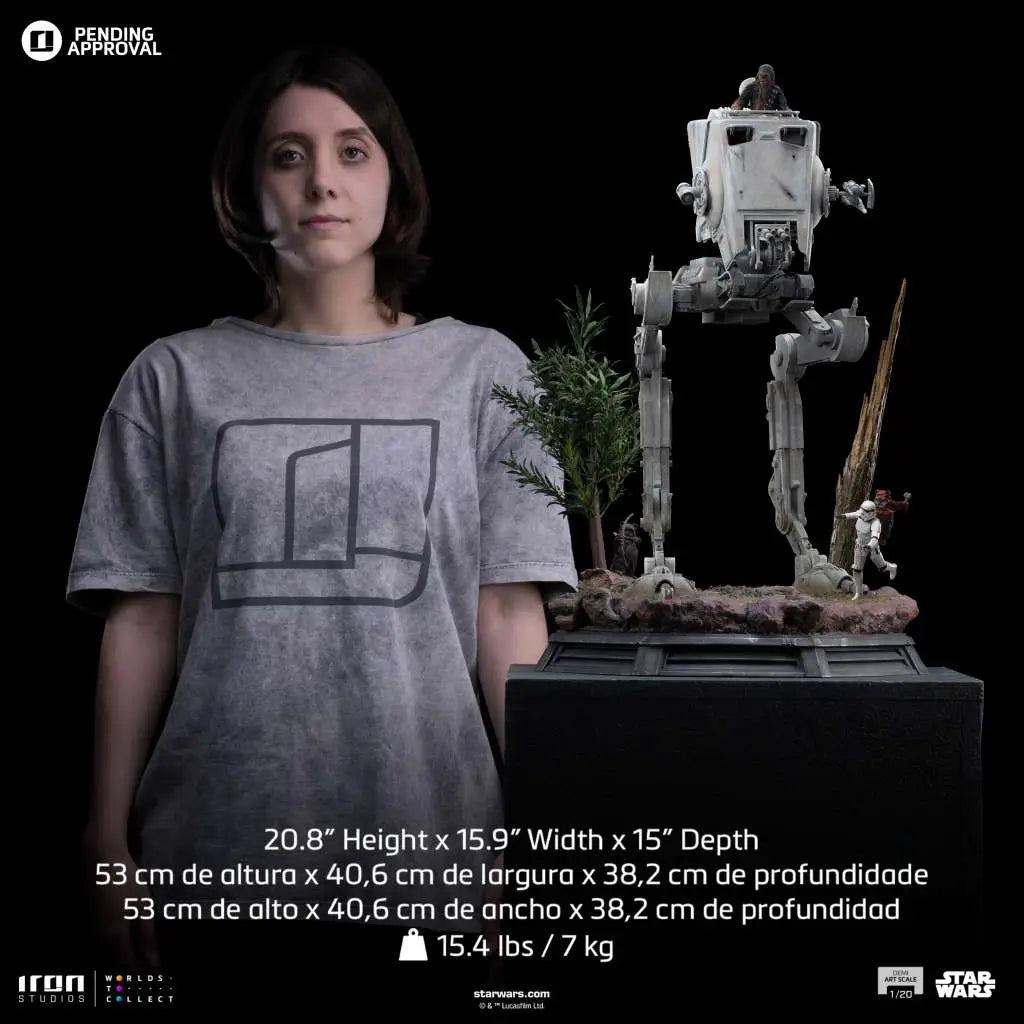 STAR WARS AT-ST AND CHEWBACCA 1/20 STATUE