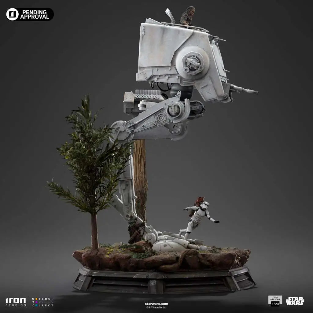 STAR WARS AT-ST AND CHEWBACCA 1/20 STATUE