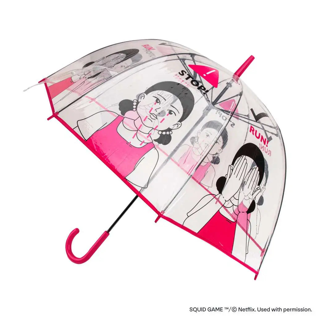 SQUID GAME STOP RUN TRANSPARENT UMBRELLA