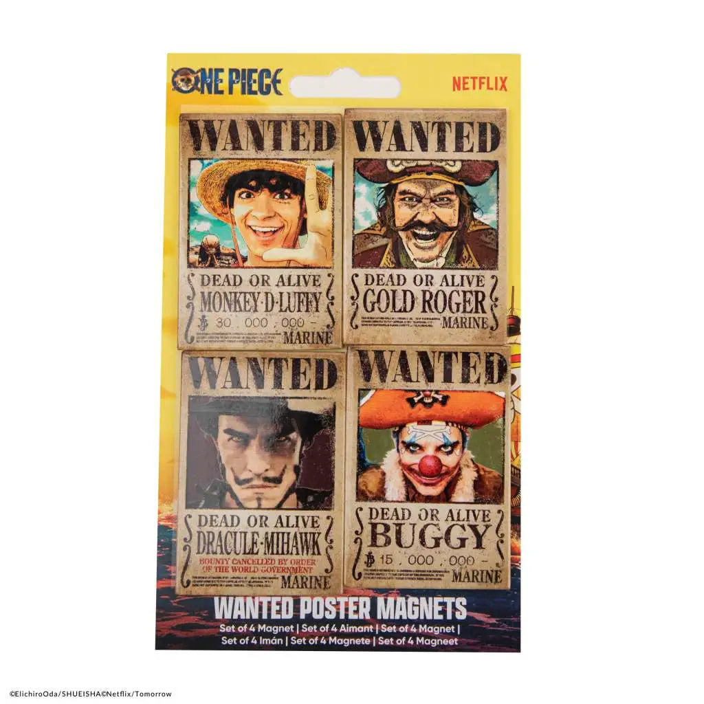 ONE PIECE WANTED MAGNET SET (4)
