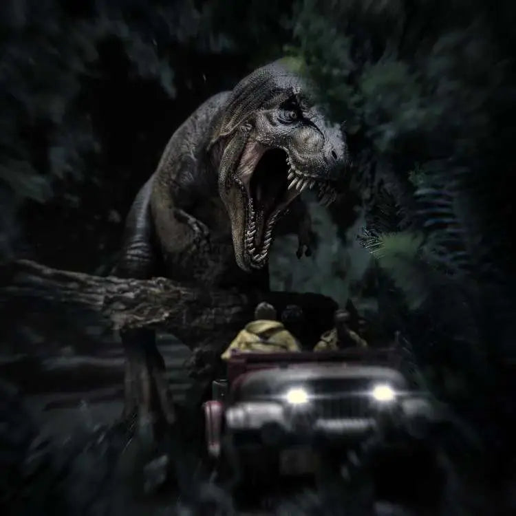 JURASSIC PARK DEMI ART T-REX ATTACKS 1/20 STATUE