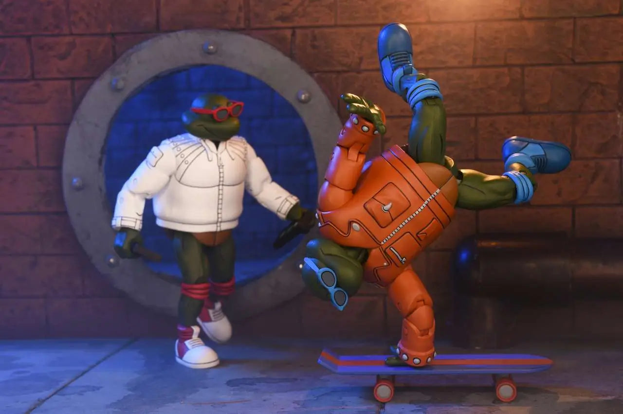 TMNT CARTOON PUNK LEO & PUNK RAPH 2PACK AF