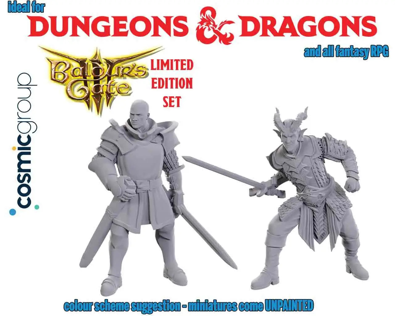 DUNGEONS & DRAGONS - NOLZUR MARVELOUS MINIATURES - SPECIAL EDITION BALDUR GATE 3 — ULDER RAVENGARD & ZEVLOR