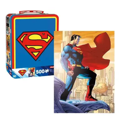 DC COMICS SUPERMAN 500 PCS JIGSAW PUZZLE & FUN BOX SET