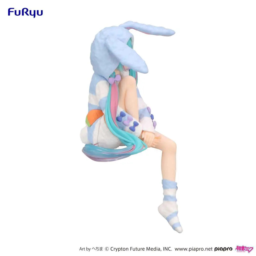 HATSUNE MIKU RABBIT EAR HOOD PAJAMA BLUE NOODLE STOPPER FIG