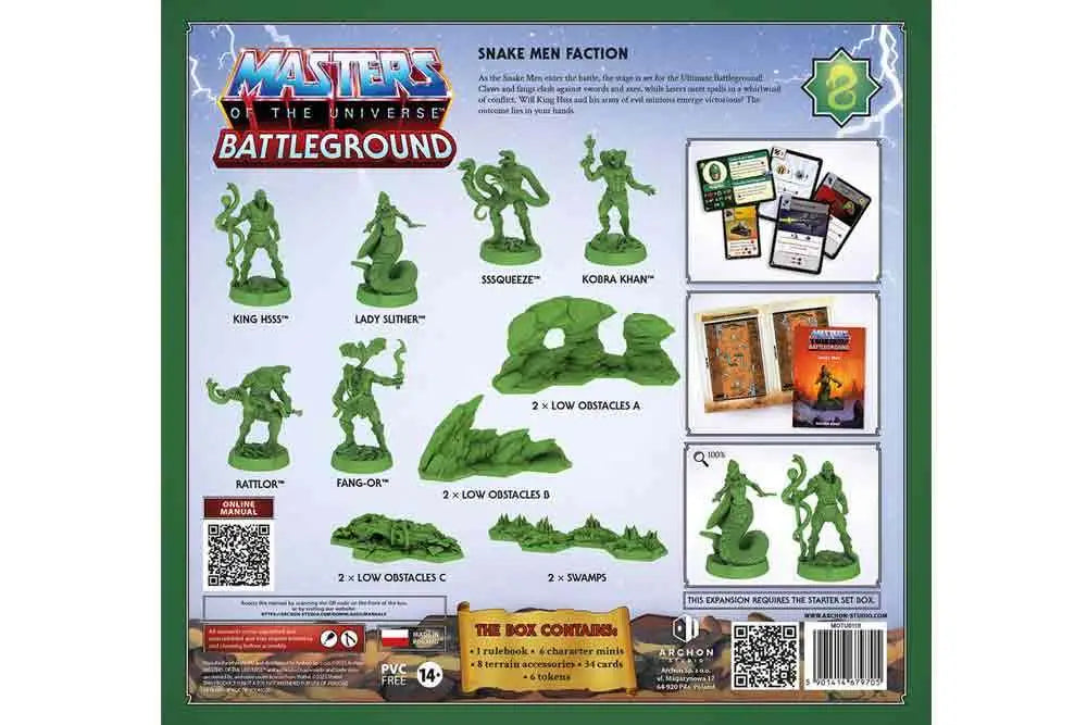 MASTERS OF THE UNIVERSE BATTLEGROUND - WAVE 8: SNAKE MEN FACTION - EDICION ESPANOLA