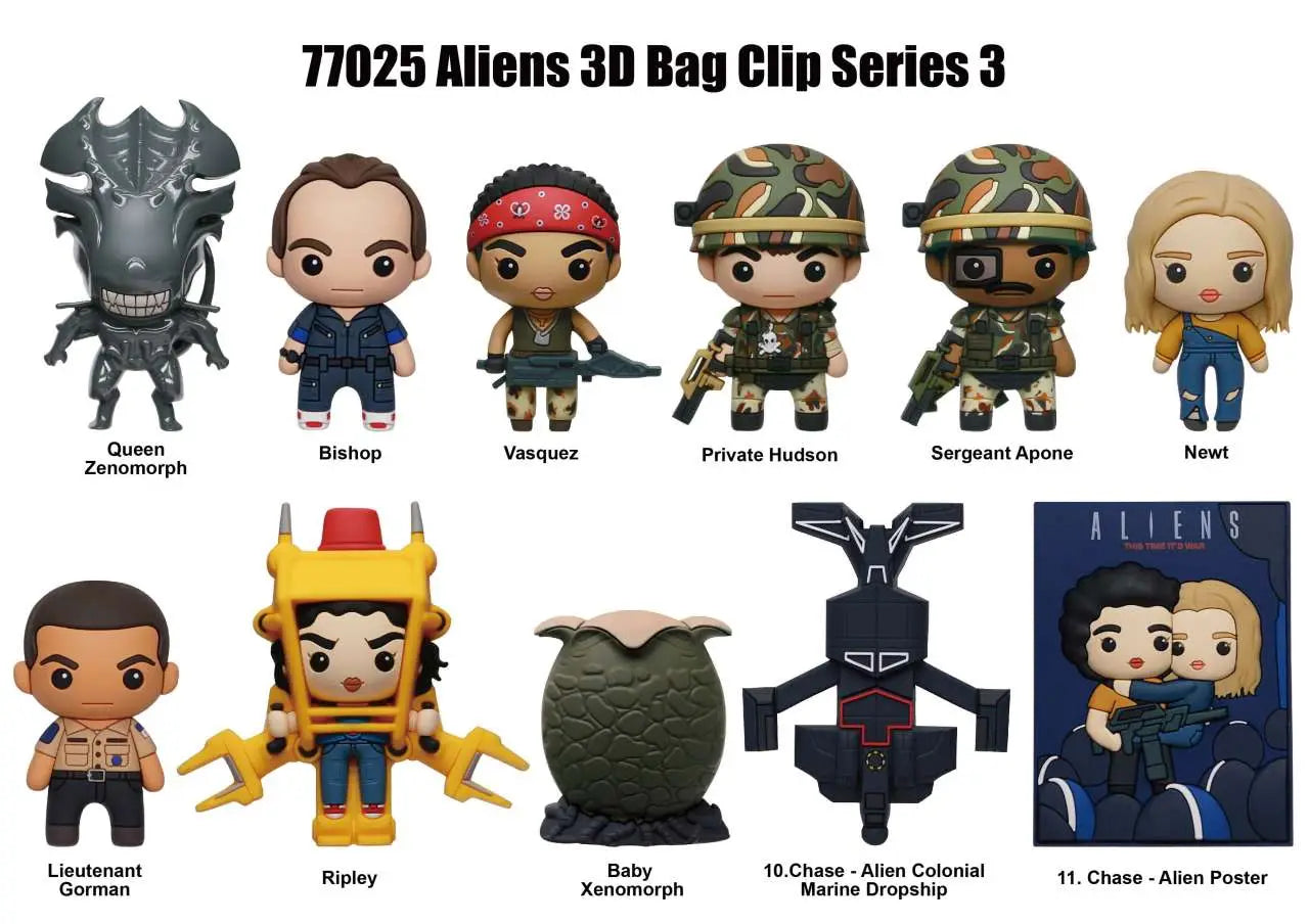 ALIENS S.3 3D BAG CLIP BLIND BOX DISPLAY (24)