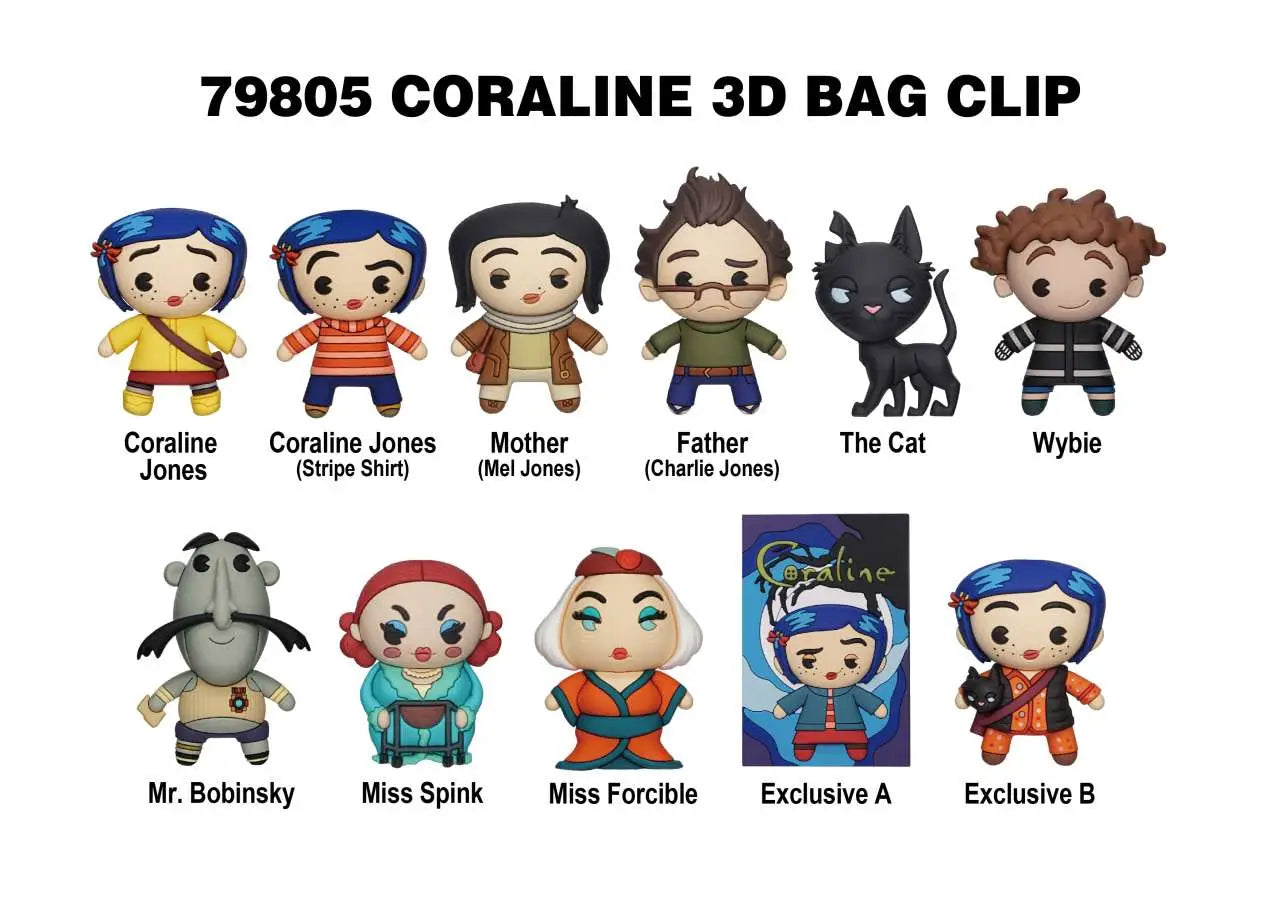 CORALINE SERIES1 BAG CLIP BLIND BOX DISPLAY (24)