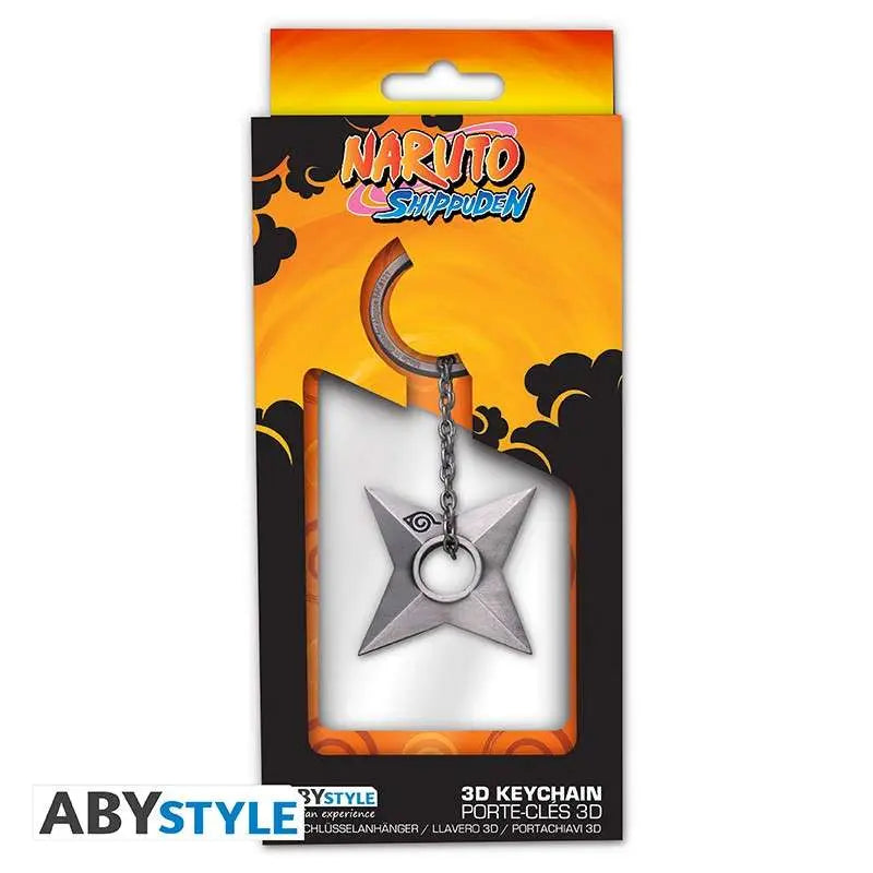 NARUTO SHIPPUDEN SHURIKEN KONOHA 3D KEYCHAIN