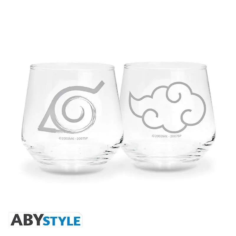 NARUTO SHIPPUDEN KONOHA & AKATSUKI GIFT SET GLASS