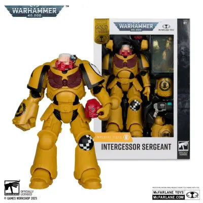 WARHAMMER 40000 INTERCESSOR SERGEANT IMPERIAL FIST GOLD LABEL ACTION FIGURE