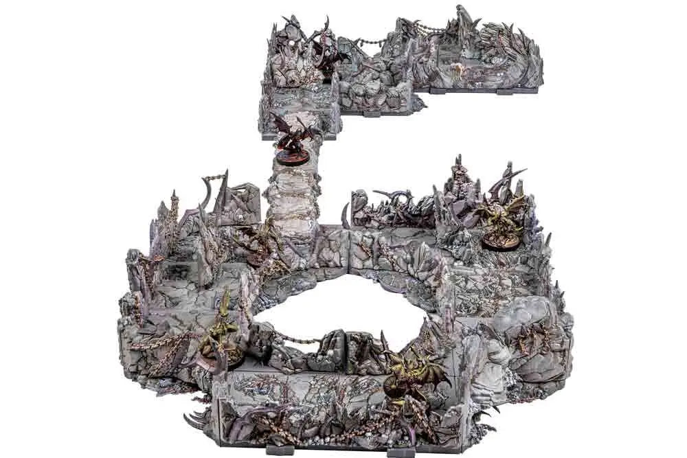 DUNGEONS & LASERS DEMONIC CAVES PRISMACAST PRE-PAINTED TERRAINS