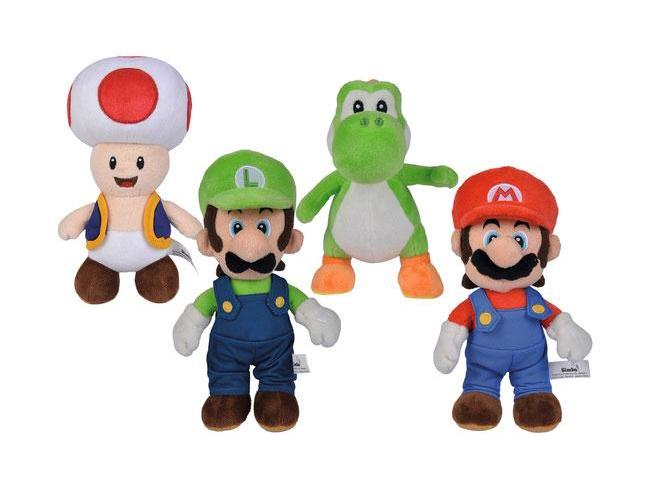 SUPER MARIO - Display of 12 Plushs 20cm - 4 Models