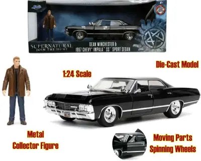 SUPERNATURAL 1967 CHEVY IMPALA WITH DEAN WINCHESTER 1/24 DIE-CAST MODEL