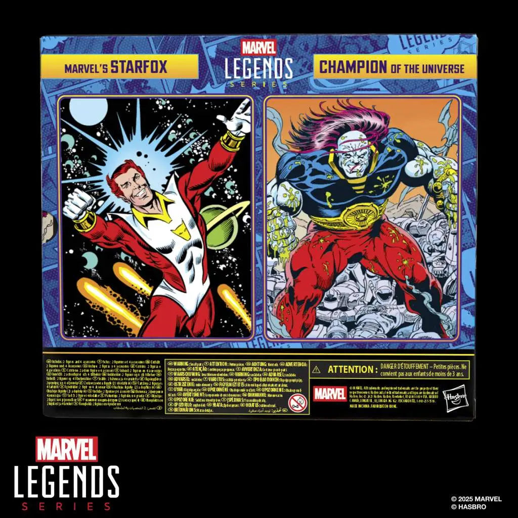 MARVEL LEGENDS STARFOX AND CHAMPION OF THE UNIVERSE ACTION FIGURES
